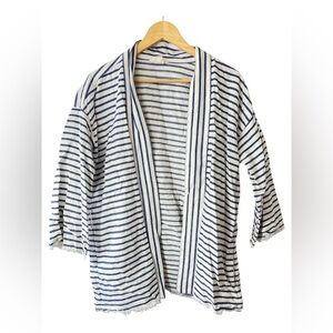 Striped Open-Front kimono